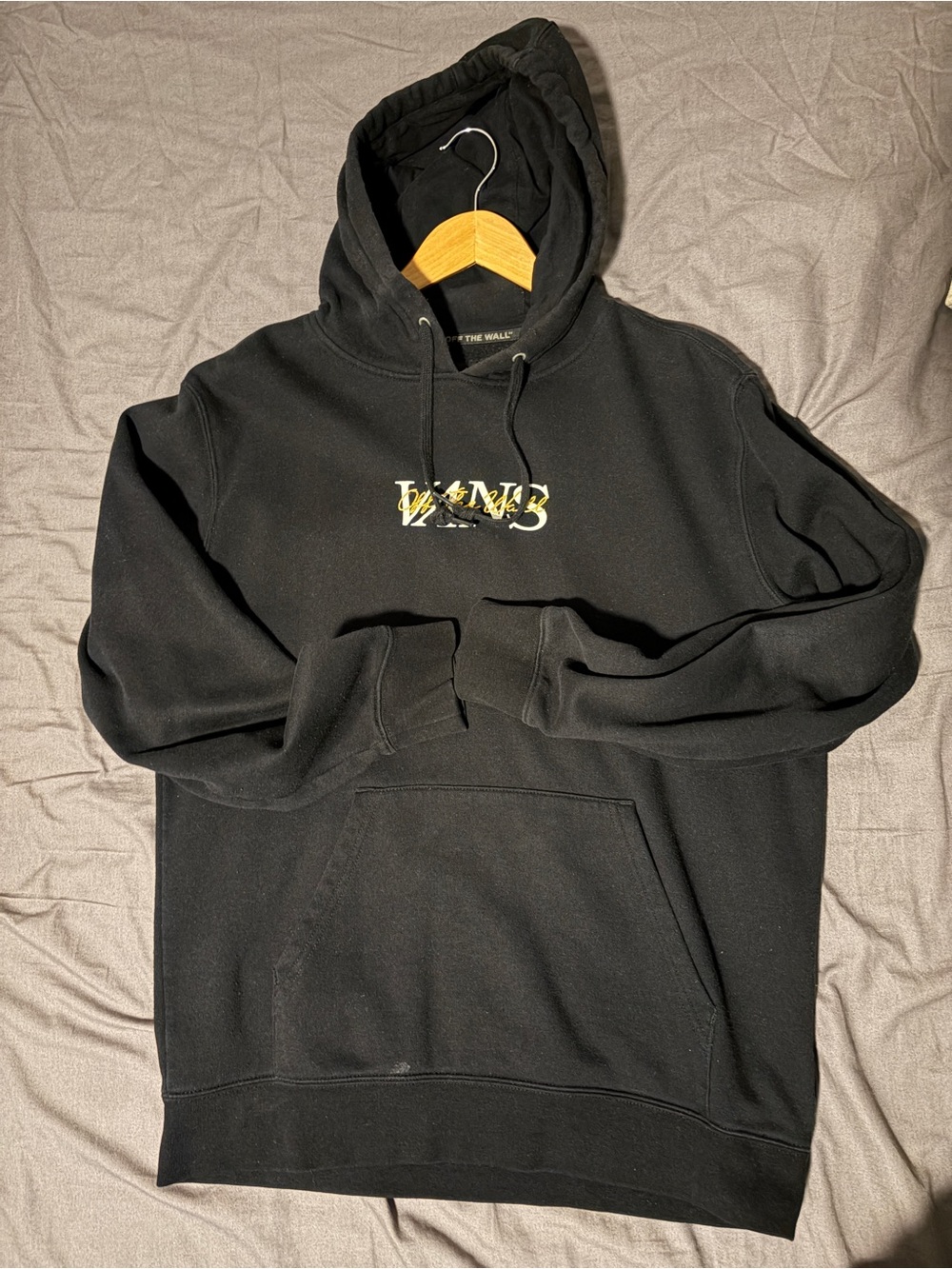 Vans Black Hoodie with Yellow Graphic - Men's